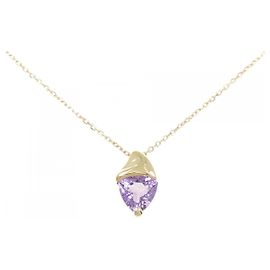 Autre Marque Collier en Améthyste Au750 Doré
