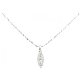 Autre Marque Colar de platina e diamantes Prata