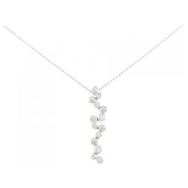 Autre Marque Au750 Diamond Necklace Silvery