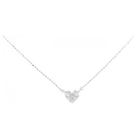 Autre Marque Colar de ouro branco e diamantes Au750 Prata