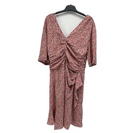 Isabel Marant Rosa Gemustertes Seidenkleid Pink