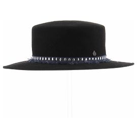 Maison Michel Black Cotton Hat Size M Black