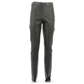 Hugo Boss Calça de couro verde Verde