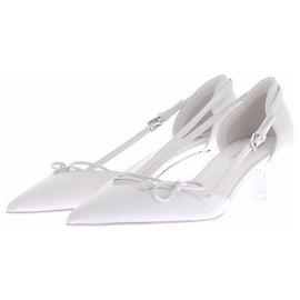 Prada White Leather Slingback Heels Size 40 White