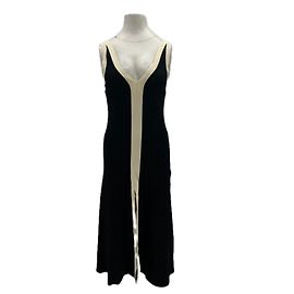 Autre Marque ELEH Two-Tone Black Viscose Dress Black