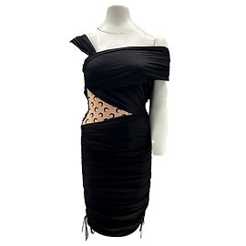 Robe noir et beige Marine Serre Noir