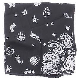 Zadig & Voltaire Bandana Halstuch Schwarz Viskose Schwarz