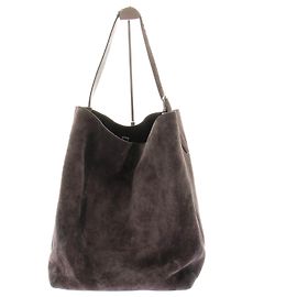 Totême Cabas en daim marron foncé Marron