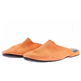 Charvet Chaussons orange en daim Orange