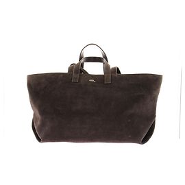 Sac cabas en daim marron Apc Marron