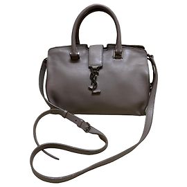 Borsa in pelle Saint Laurent Sac de Jour Beige