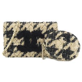 Chanel Chain Wallet in tweed nero beige oro Nero Beige D'oro