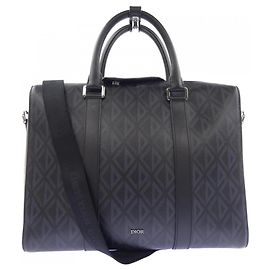Borsa Christian Dior nera e grigia Marrone Nero