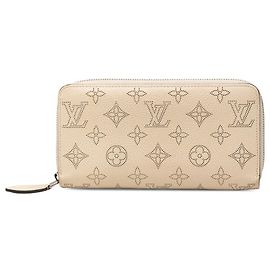 Cartera Zippy Long Monogram Mahina blanca Louis Vuitton Blanco Crudo