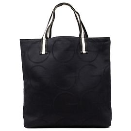 Gucci Black Canvas G Monogram Web Tote Black