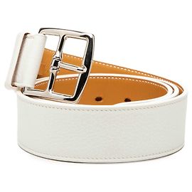 Cinto Hermès White Clemence Etriviere Branco