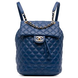 Chanel Blue Small Lambskin Urban Spirit Backpack Blue