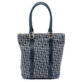 Dior Blue Diorissimo Trotter Canvas Tote Blau