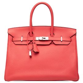 Hermès Red Clemence Birkin Retourne 35 Rouge