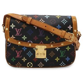 Louis Vuitton Monogram Sologne Schultertasche Schwarz