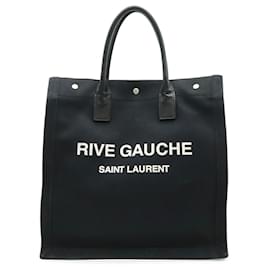 Yves Saint Laurent RIVE GAUCHE Cabas Tote Bag Preto