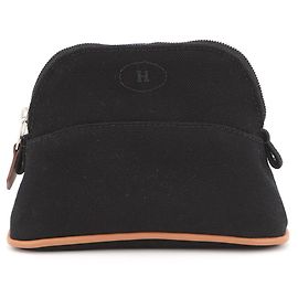 Hermès Hermes Black Cotton Handbag Pouch Bolide Mini Black