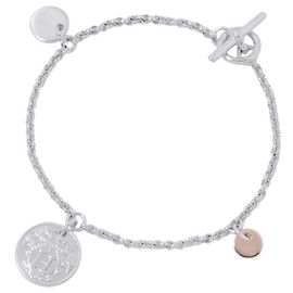 Hermès Pulsera charm Hermes Ex-Libris PM Plata Dorado