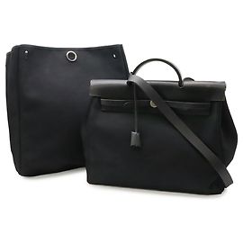 Hermès Hermes Herbag MM Handbag/Shoulder Bag Black
