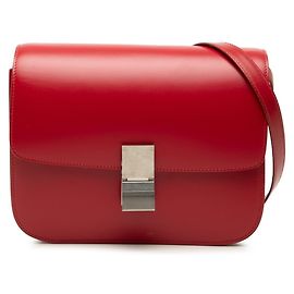 Céline Borsa a tracolla Celine Classic Box Medium Rosso