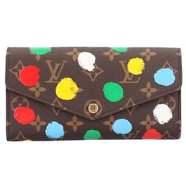 Cartera larga Louis Vuitton x Yayoi Kusama Castaño Multicolor