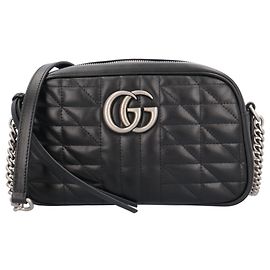 Borsa Gucci GG Marmont in pelle nera Nero