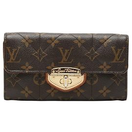 Portafoglio lungo Louis Vuitton Monogram Etoile Marrone