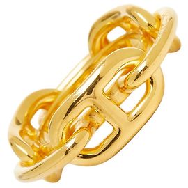 Hermès Anel para lenço Hermes Chaine d'Ancre Lugate Legato Dourado