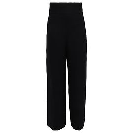Yves Saint Laurent Hose mit hoher Taille aus schwarzem Kaschmir Schwarz