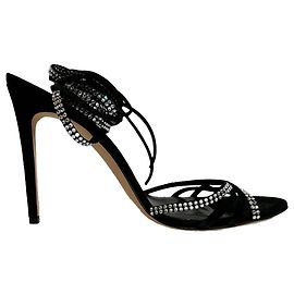 Sandales à brides Holly Nicole de Paris Texas en daim noir Noir