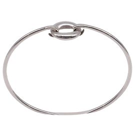 Tiffany & Co Sevillana 'O' Bangle Bracelet in Silver Metal Silvery Metallic