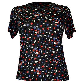 Camiseta Saint Laurent con estampado de estrellas en algodón multicolor Multicolor