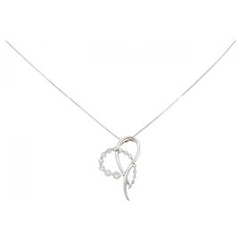 Autre Marque Colar de ouro branco e diamantes Au750 Prata