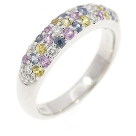 Autre Marque Ponte Vecchio Piccolini Au750 Saphir Diamant Ring Silber