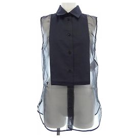 Top de seda Christian Dior Preto