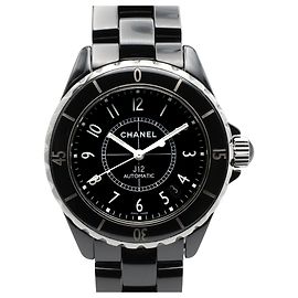 Chanel Watch, Ceramic, Men's, Black, Black