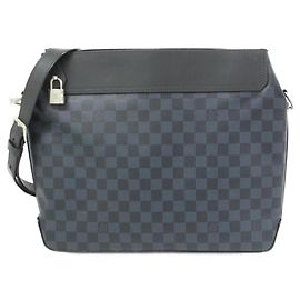 Borsa a Spalla Louis Vuitton Damier Cobalt Messenger Greenwich Nero