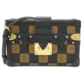 Borsa a Spalla Louis Vuitton Monogram Reverse Petite Malle Nero
