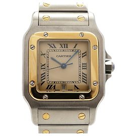 Cartier Santos Galbee LM Ivory Dial Men's Watch Cream