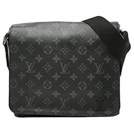 Louis Vuitton Monogram Eclipse District PM Bag Black