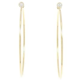 Orecchini a cerchio con diamante Tiffany & Co. D'oro