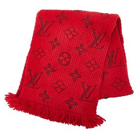 Louis Vuitton Monogram Echarpe Logomania Scarf Red Monogram