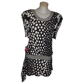 Mini vestido de seda Kenzo com bolinhas Multicor