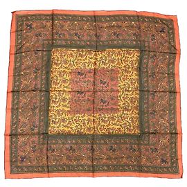 Hermès Sciarpa Chasse en Inde Hermes Arancione