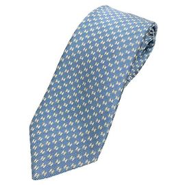 Hermès Hellblaue Seidenkrawatte Hermes Hellblau